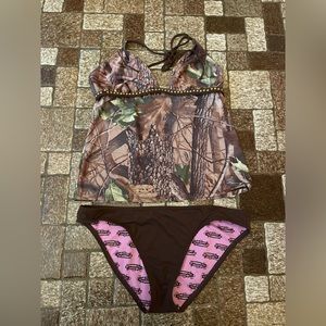 Real Tree tankini bathing suit, size large